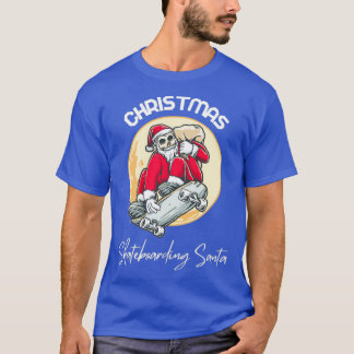 Christmas Skateboarding Santa Holidays Gift T-Shirt