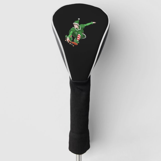 Christmas Skater Elf Golf Head Cover (Front)