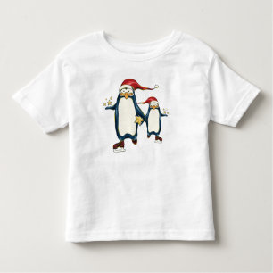 Christmas Skating Penguins Toddler T-Shirt