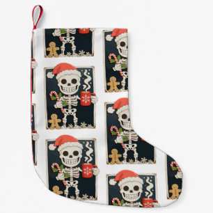 Christmas Skeleton Coffee Hot Chocolate Xmas Small Christmas Stocking
