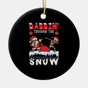 Christmas Skeleton Dab Ceramic Tree Decoration