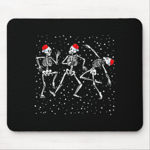 Christmas Skeleton Dancing Funny Xmas  Mouse Pad
