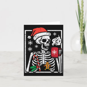 Christmas Skeleton Hot Chocolate Xmas Men Women Ki Card
