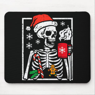Christmas Skeleton Hot Chocolate Xmas Men Women Ki Mouse Pad