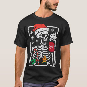 Christmas Skeleton Hot Chocolate Xmas Men Women Ki T-Shirt