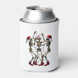 Christmas Skeleton Santa Dancing Lights (1) Can Cooler