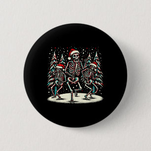 Christmas Skeletons - Vintage Halloween Costume 6 Cm Round Badge