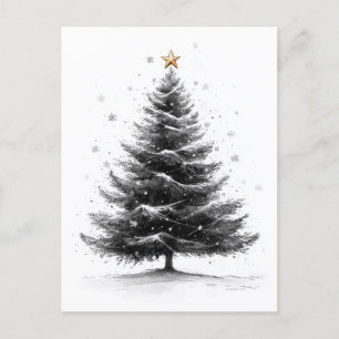 Christmas Sketch Poster Postcard