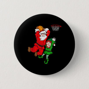 Christmas Sketll Santa Claus Slam Dunk Elf Funny H 6 Cm Round Badge