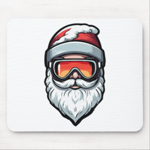 Christmas Ski Lover Xmas Skiing Happy Holidays San Mouse Pad