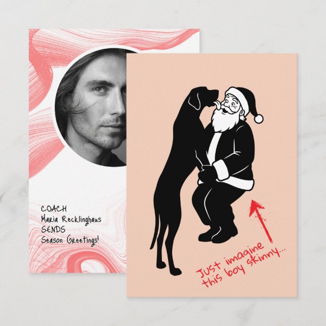 Christmas skinny Great Dane Vision Card (Front/Back)