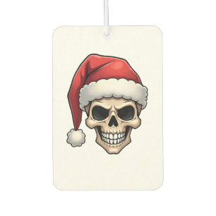 Christmas Skull Funny Santa XMES Men Women T-Shirt Car Air Freshener