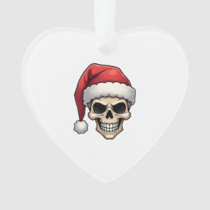Christmas Skull Funny Santa XMES Men Women T-Shirt Ornament