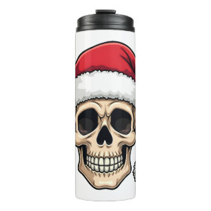 Christmas Skull Funny Santa XMES Men Women T-Shirt Thermal Tumbler