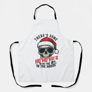 Christmas Skull Ho Ho Ho Humour Design Apron