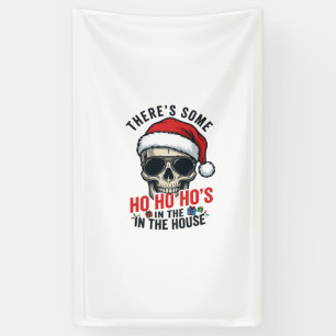 Christmas Skull Ho Ho Ho Humour Design Banner