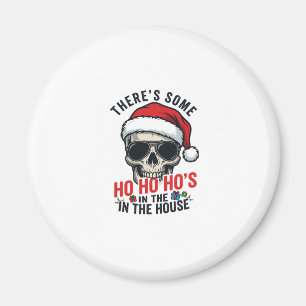 Christmas Skull Ho Ho Ho Humour Design Magnet