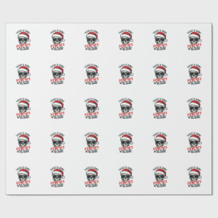 Christmas Skull Ho Ho Ho Humour Design Wrapping Paper