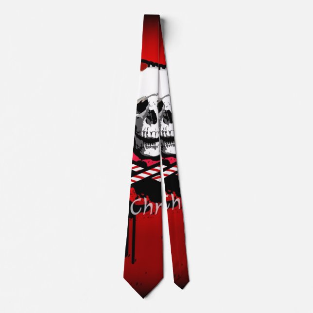 Christmas skull tie (Front)