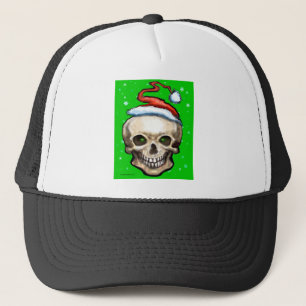 Christmas Skull Trucker Hat