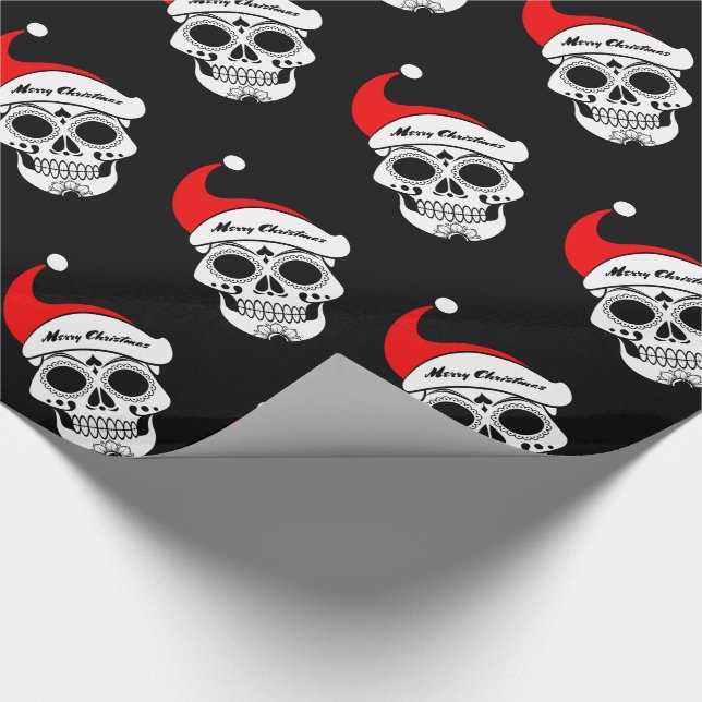 Christmas Skulls Wrapping Paper (Corner)