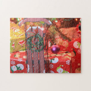 Christmas Sled closeup Jigsaw Puzzle