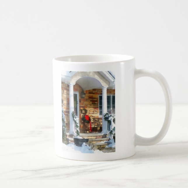 Christmas Sled on Porch Coffee Mug (Right)