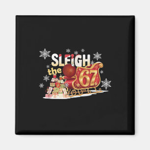 Christmas Sleigh Graphic Design Funny 67  Magnet