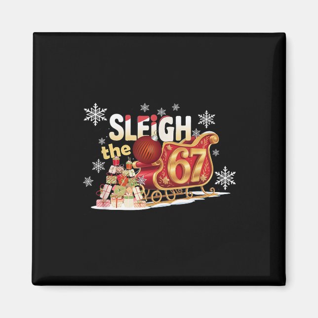 Christmas Sleigh Graphic Design Funny 67  Magnet (Front)