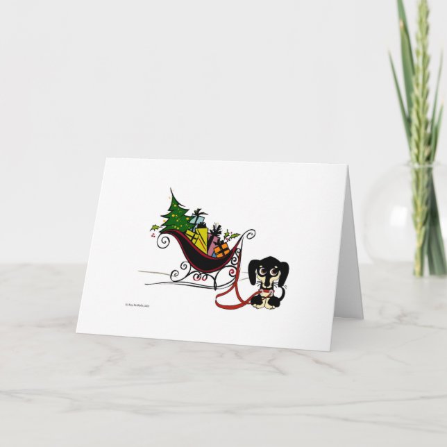 Christmas Sleigh Holiday Card (Front)