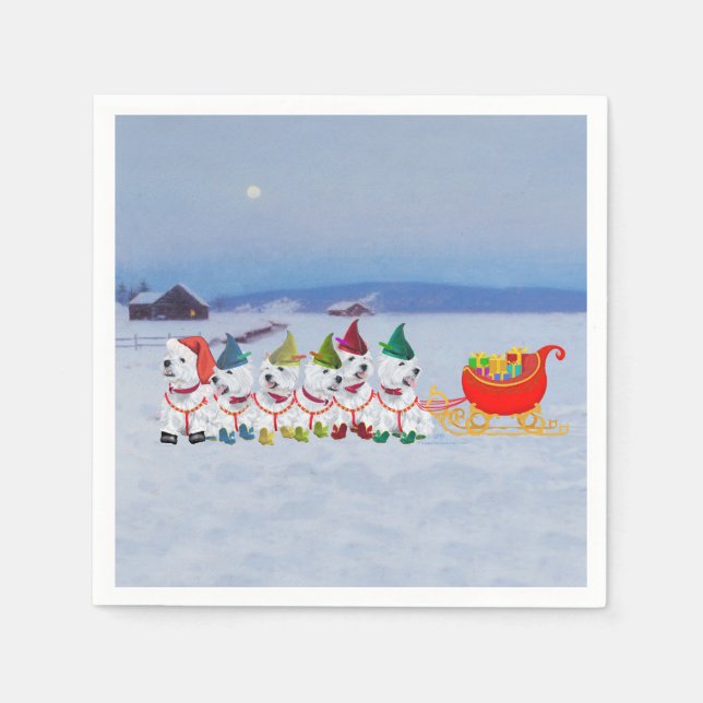 Christmas Sleigh Napkin (Front)
