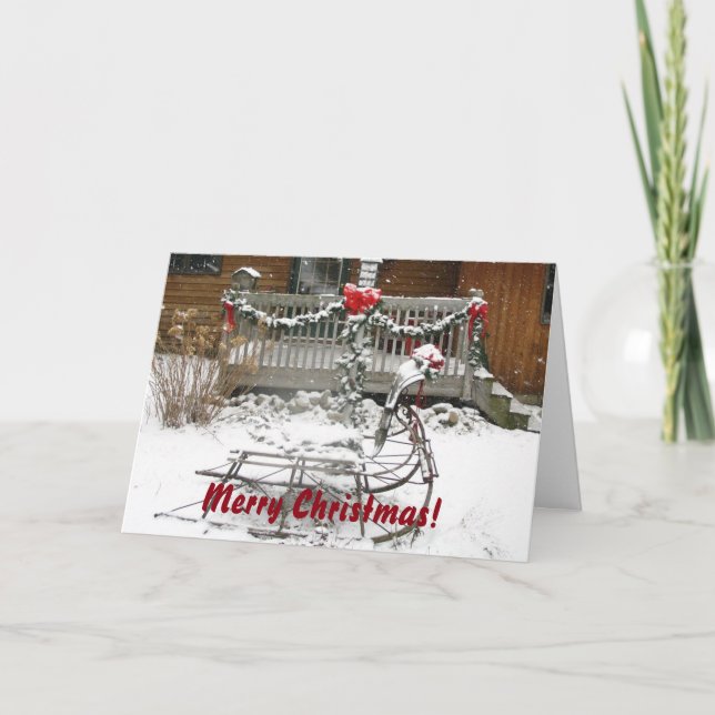 Christmas Sleigh Note Card (Front)