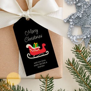 Christmas Sleigh Personalised Holiday Gift Tags