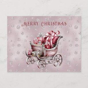 Christmas Sleigh With Gifts Holiday Postcard