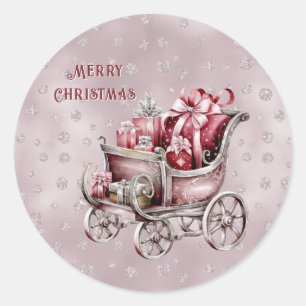 Christmas Sleigh With Gifts Holiday Sticker
