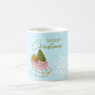 Christmas sleigh with gifts, tree Holiday Gift Coffee Mug