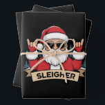 Christmas Sleigher Santa Rock Xmas Rocker  Wrapping Paper Sheet<br><div class="desc">Christmas Sleigher Santa Rock Xmas Rocker</div>