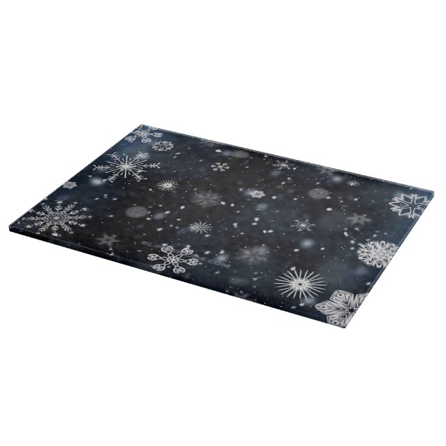 Christmas SlipperyJoe falling various shapes sizes Cutting Board (Corner)