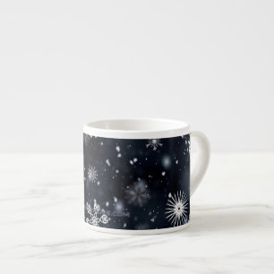 Christmas SlipperyJoe falling various shapes sizes Espresso Cup