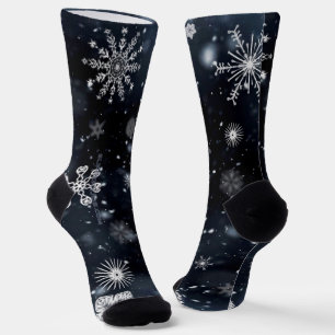 Christmas SlipperyJoe falling various shapes sizes Socks