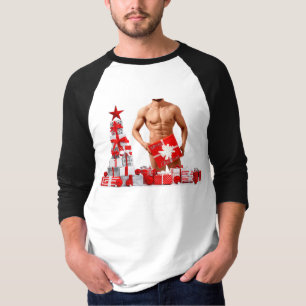 Christmas SlipperyJoe gay pride gifts LGBTQIA wrap T-Shirt