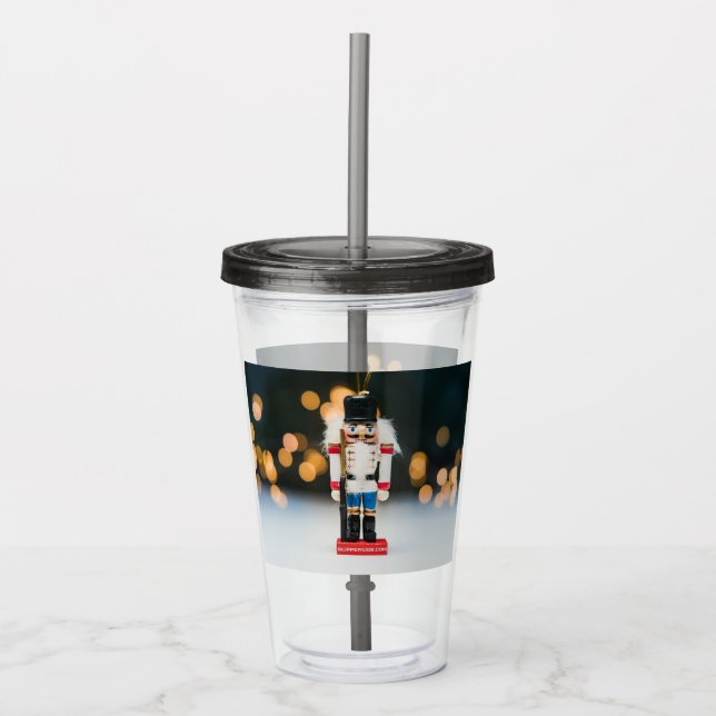 Christmas SlipperyJoe nutcracker figurine ornament Acrylic Tumbler (Front)