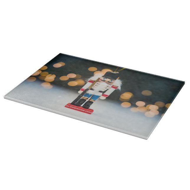 Christmas SlipperyJoe nutcracker figurine ornament Cutting Board (Corner)