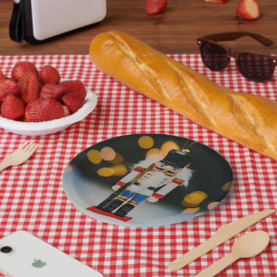 Christmas SlipperyJoe nutcracker figurine ornament Paper Plate