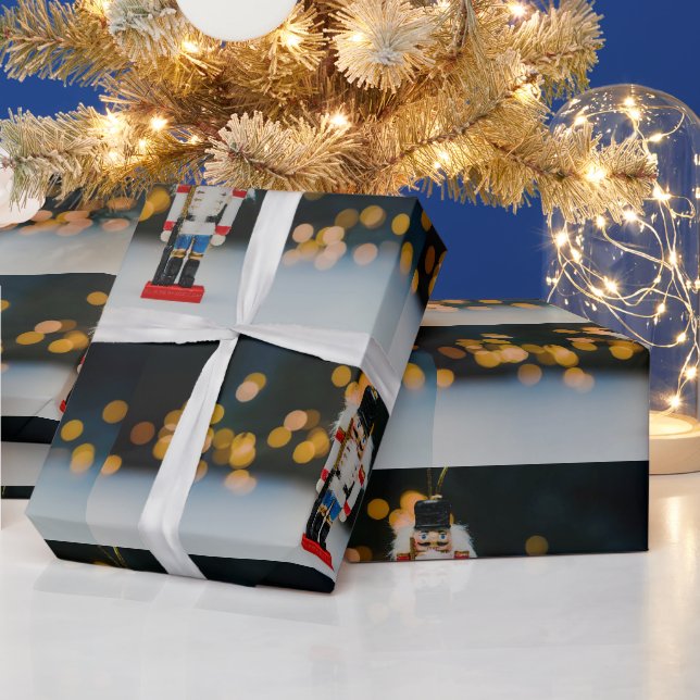 Christmas SlipperyJoe nutcracker figurine ornament Wrapping Paper (Holidays)