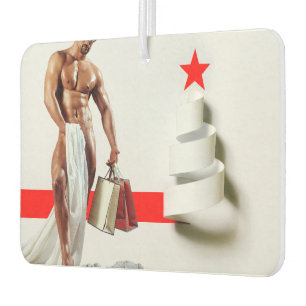 Christmas SlipperyJoe presents sexy red star holid Car Air Freshener