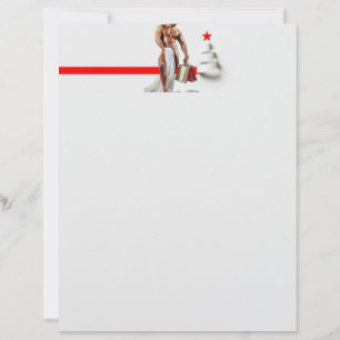 Christmas SlipperyJoe presents sexy red star holid Custom Letterhead