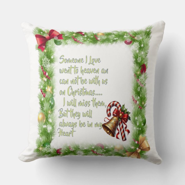 Christmas slogan  cushion (Front)