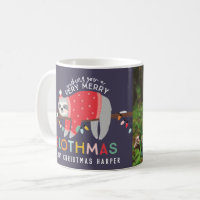 Christmas sloth bright colourful fun kids holiday