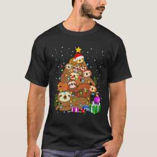 Christmas Sloth Christmas Tree Nap T-Shirt